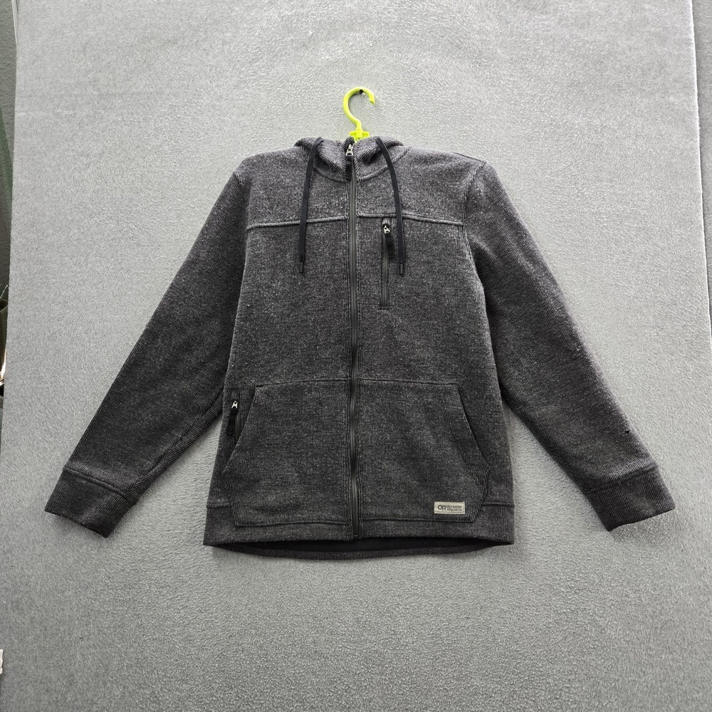 Outdoor Research Men Hoodie M/M Gray Wool Blend Men's Flurry READ
